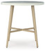 Seton Creek - Beige - Round Bar Table With Umbrella Option