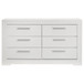 Ives - 6-Drawer Dresser Cabinet - White High Gloss