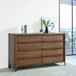 Maderia - 8-Drawer Dresser Cabinet - Walnut