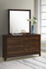 Welsley - 6-Drawer Dresser And Mirror - Walnut