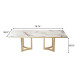 Bura White Top 79" Dining Table