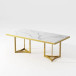 Bura White Top 79" Dining Table