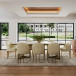 Bura White Top 79" Dining Table
