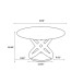 Sami 51" Round Glass Top Table