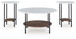 Wrenwich - Occasional Table Set (Set of 3) - Brown / Black / White