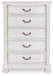 Montelaine - Antique White - Five Drawer Chest