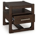Breckington - Square End Table - Dark Brown
