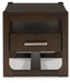 Breckington - Dark Brown - Square End Table