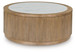 Camdill - Round Cocktail Table - Light Brown / White