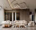 Destina Ivory Boucle Living Room Set
