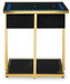 Rexwell - Black / Gold Finish - Accent Table With Speaker