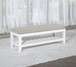Bexhill - Upholstered Rectangular Bench with Shelf - White