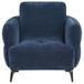 Lively - Chenille Upholstered Modern Track Arm Chair - Blue