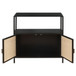 Amherst - 2-Door Radio Weave Cane Metal Accent Cabinet