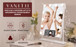 Vanity Mirror with Lights 12 Bulbs Music Speaker Wireless Charger Hollywood Makeup Mirror for Bedroom Dormitory