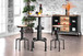 Foskey - Bar Table - Antique Black / Natural Tone