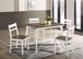 Debbie - 5 Piece Dining Table Set - Gray / White