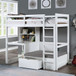 Callistus - Twin Workstation Loft Bed - White