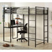 Sherman - Twin Bed With Workstation - Silver / Gun Metal