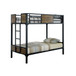Clapton - Twin Over Twin Bunk Bed - Black