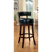 Shirley - 30" Bar Stool (Set of 2) - Dark Oak / Black