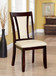 Brent - Side Chair (Set of 2) - Dark Cherry / Ivory
