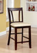 Brent - Counter Height Chair (Set of 2) - Dark Cherry / Ivory