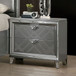 Emmeline - Nightstand With USB Outlet - Silver