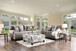Bonaventura - Loveseat - Gray / Pattern