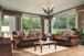 Tabitha - Loveseat - Brown / Gold