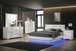 Erlach - Eastern King Bed - White / Chrome