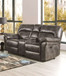 Josias - Loveseat - Dark Gray Leatherette