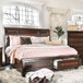 Northville - California King Bed With Drawers - Dark Cherry
