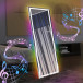 Full Length Mirror 63" x 25" LED Full Mirror with RGB Color and 3 Color Lighting Dimmable Floor Mirror with Tempered Glass