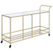 Kenda - Serving Cart - Clear Glass, Mirrored & Gold