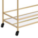 Kenda - Serving Cart - Clear Glass, Mirrored & Gold