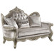 Libertee - Loveseat With 3 Pillows - Beige Fabric & Champagne