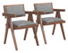 Delhi - Dining Chair (Set of 2) - Gray / Walnut