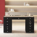 RGB Large Vanity Desk with 13 Drawer Type C USB Charging, Makeup Vanity Table with 3 Light Modes