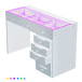 Diana Vanity Desk - 8 Light Up Storage Drawers RGB Led Light Strip by Vanitii