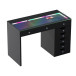 Diana Vanity Desk - 8 Light Up Storage Drawers RGB Led Light Strip