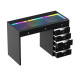 Diana Vanity Desk - 8 Light Up Storage Drawers RGB Led Light Strip