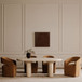 Barrow - Rolling Fabric Dining Chair - Amber Glow
