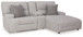Acklen Place - 4 Pc. - 3-Piece Power Reclining Sectional Sofa With Raf Chaise, Wide Seat Power Recliner - Pewter