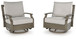 Rainier Ranch - Brown / Beige - Swivel Glider Chair With Cushion