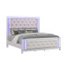 Opium Upholstered LED Bed in White