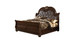 Roma Leatherette Upholstered Bed in Dark Walnut by Galaxy Home Furnishings