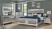 Symphony Fabric Upholstered Bed in Silver