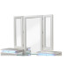 Passion 6-Drawer Wood Veneer Vanity Set with LED Lighting
