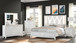 Crystal Wood Mirror in White